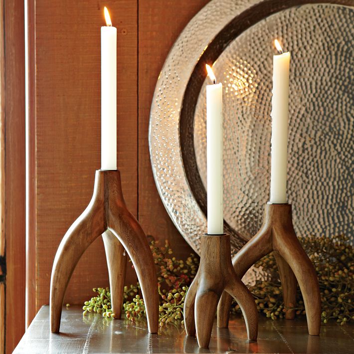 Antler look-a-like candleholders - via A Little Design Help