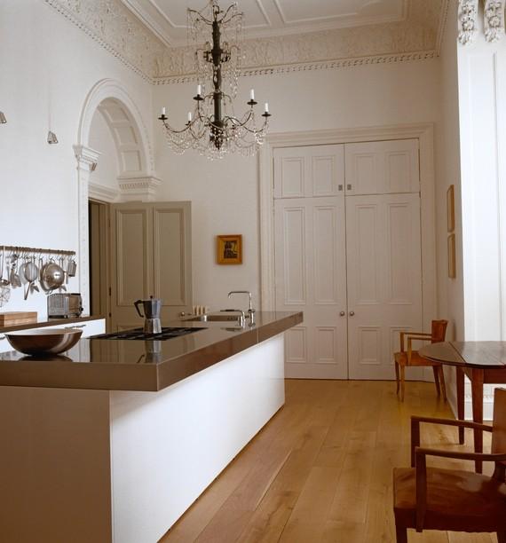 Jasper Conran's minimal kitchen in his historic house