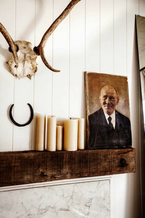 Rustic antlers in the home of Australian photographer and stylist Kara Rosenlund - via My Scandinavian Home