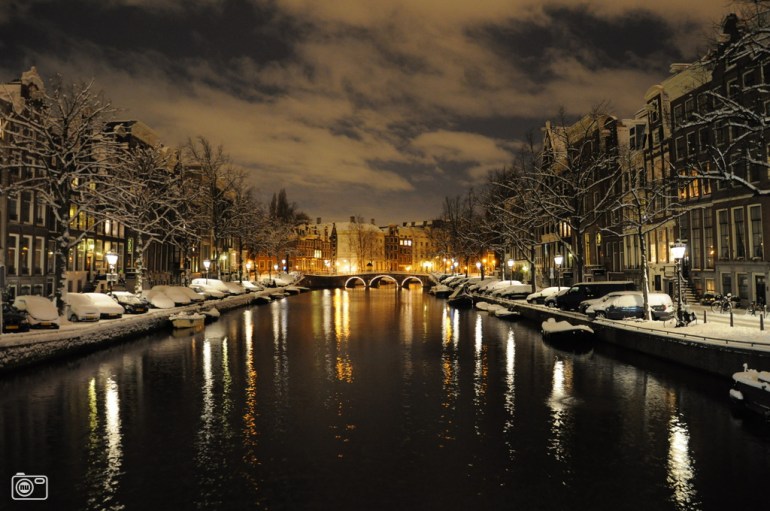 Christmas in Amsterdam by night