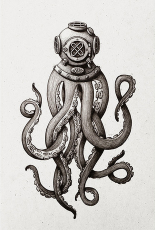 A Octopus Diver via Dot and Bo