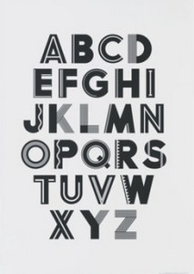 Shop 4 Geometric Alphabet via Habitat