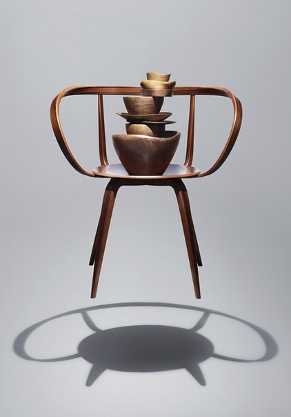 And finally, a George Nelson's Pretzel Chair, styled by German Wolfram Neugebauer