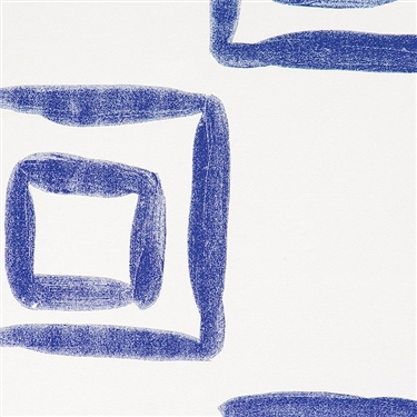 Blue Nested Squares by WallsRepublic