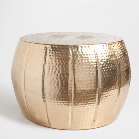 Round brass stool via Zara Home