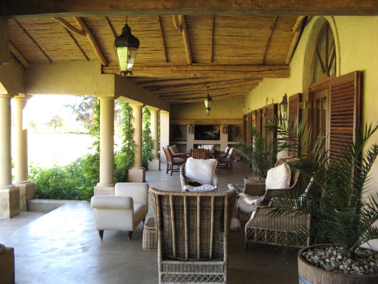 The "stoep" with the "braai" or bbq 