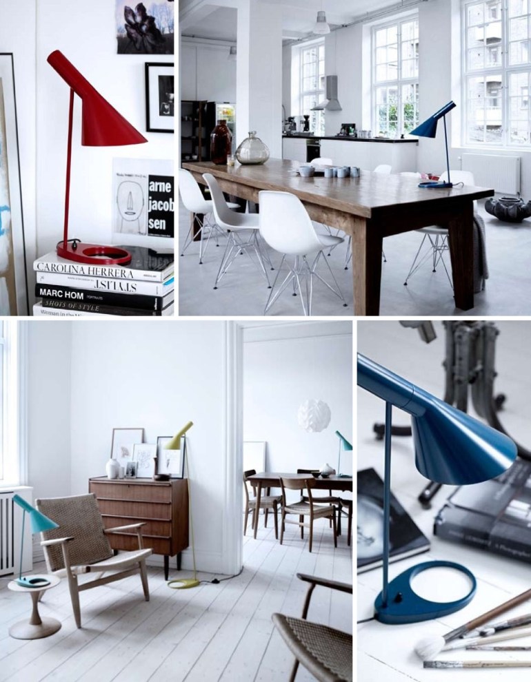 AJ Louis Poulsen Lamps designed in 1960 to compliment the Egg and Swann chairs