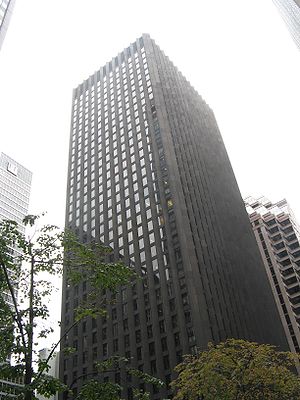 CBS Headquarters in New York, also know as the Black Rock, completed in 1965