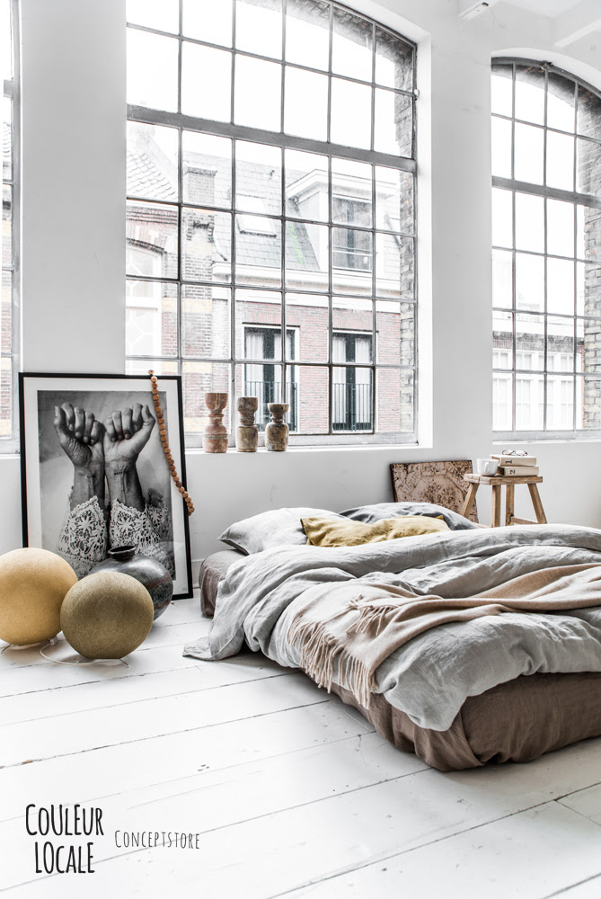Loft bedroom in an old industrial building via Coco Lapine