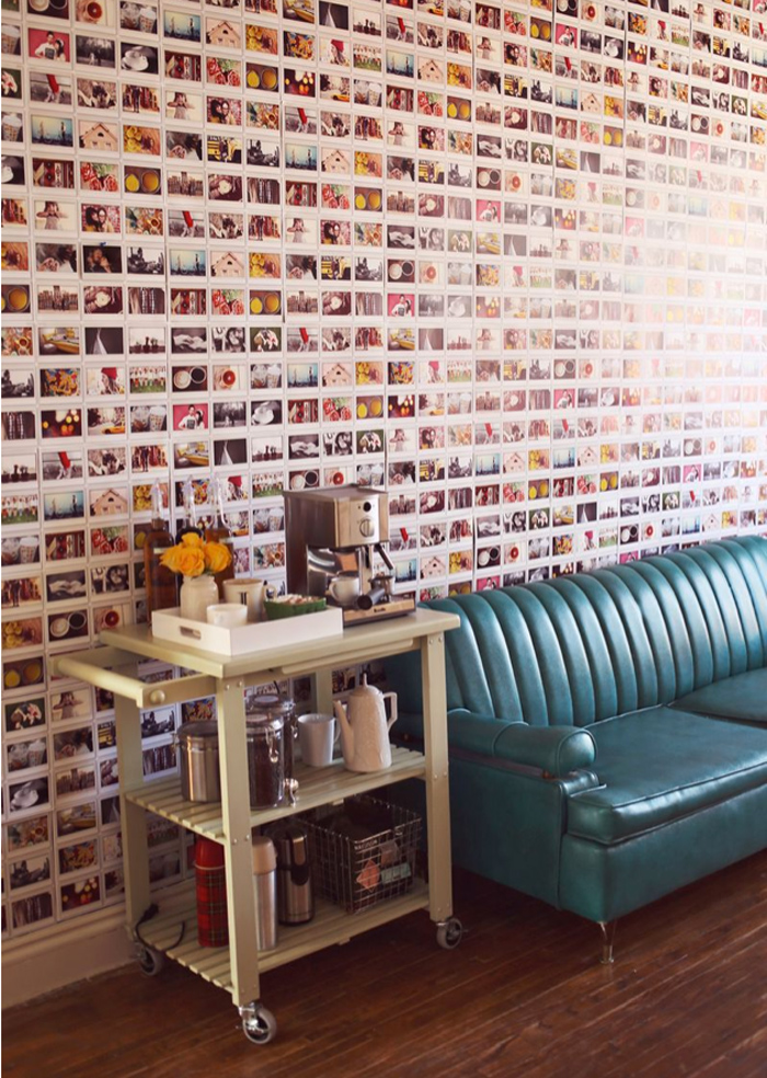 DIY: photo-covered walls