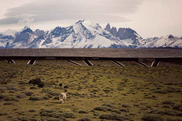 Tierra Patagonia Hotel & Spa is a building immersed in the landscape and emerges from the hillside where the winning architecture complements the flow of the geology in this privileged location and showcases the magnificent views of the Torres del Paine National Park in Patagonia, Chili