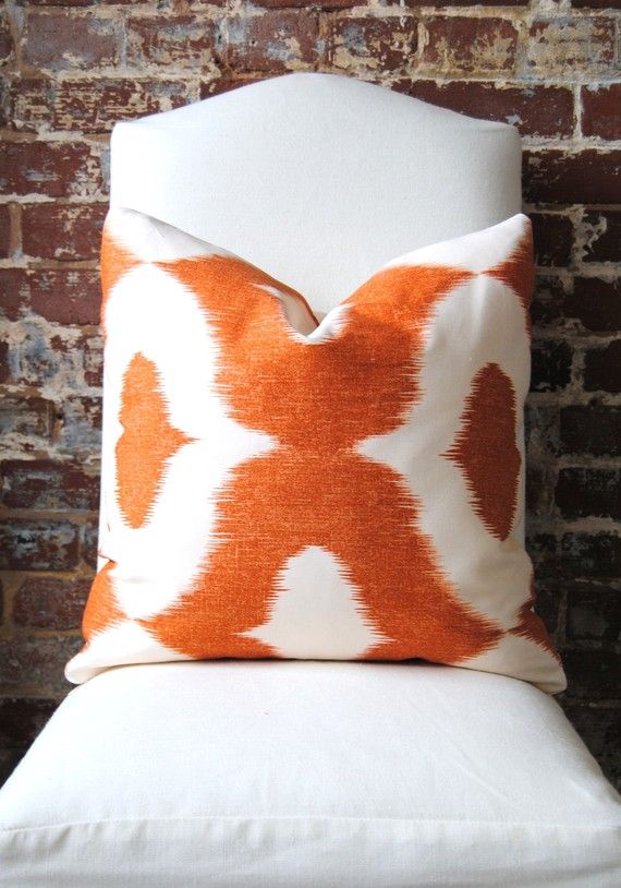 Ikat & Orange, so very NOW, available via Martha & Ash on Etsy