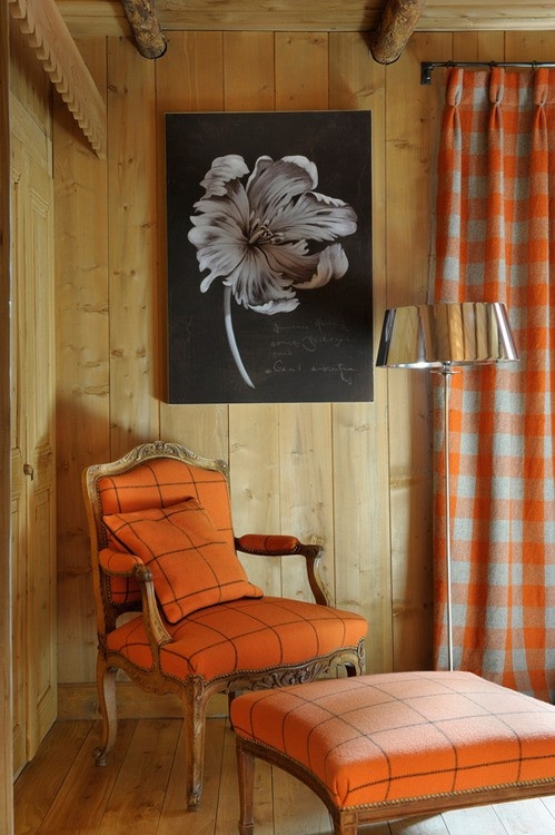 Chalet-style orange via Home Bunch