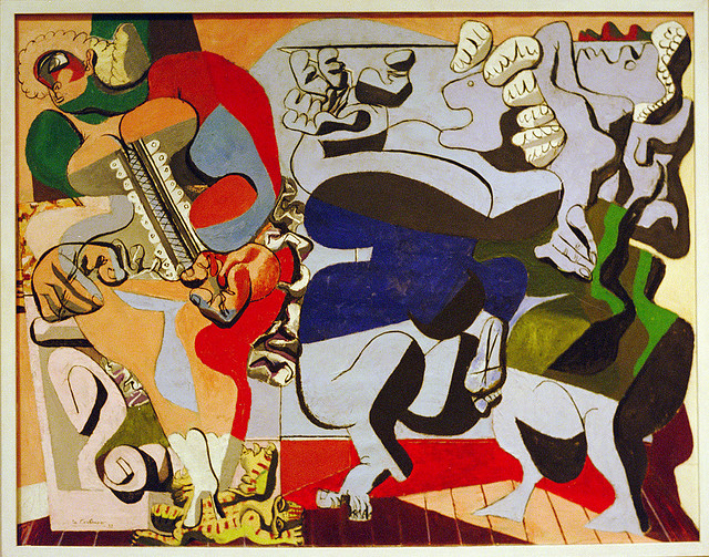 An untitled painting by Le Corbusier, it reminds me a lot of Picasso's work - via Pictify