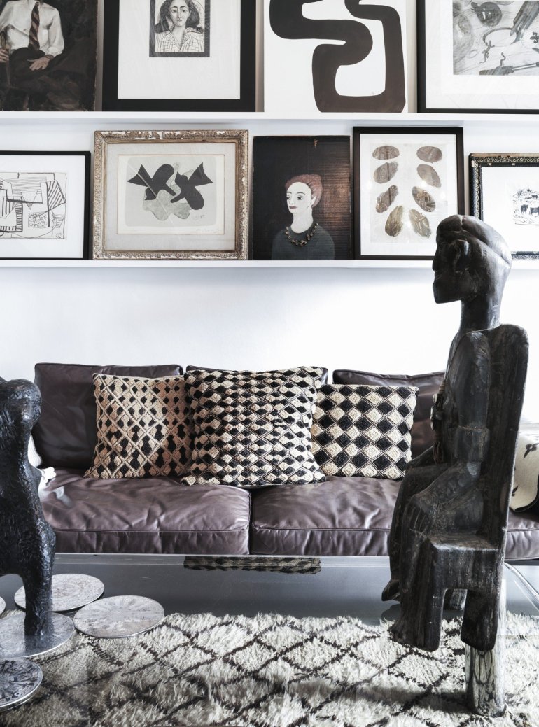 Black and white interiors: Detail from Marlene Birger's new book Move and Work