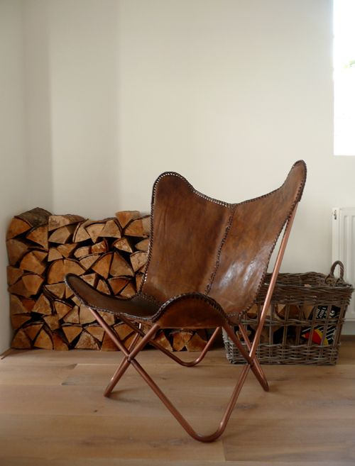 Leather butterfly with a copper frame - via Pinterest