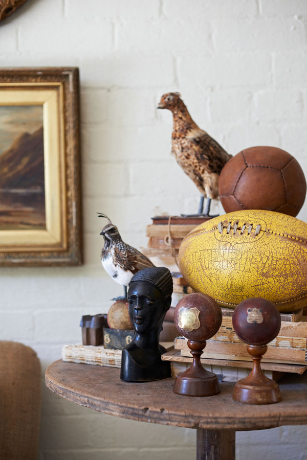Detail of a little collection in a converted Australian former mattrass factory - via Stylejuicer and Dutch VT Wonen
