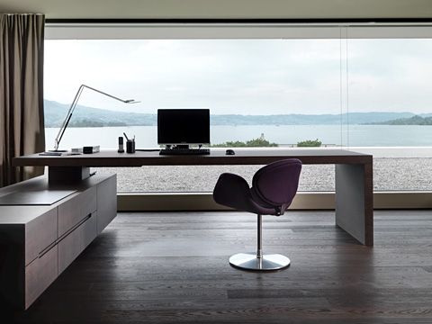 Home office with a view, I wouldn't mind working here - via Stylepark