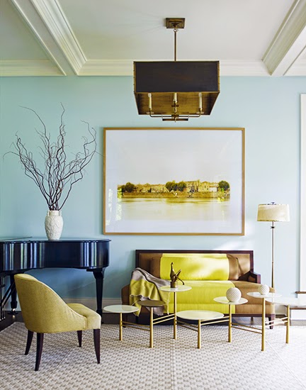 Interior designer Gideon Mendelsohn's livingroom via Mix and Chic